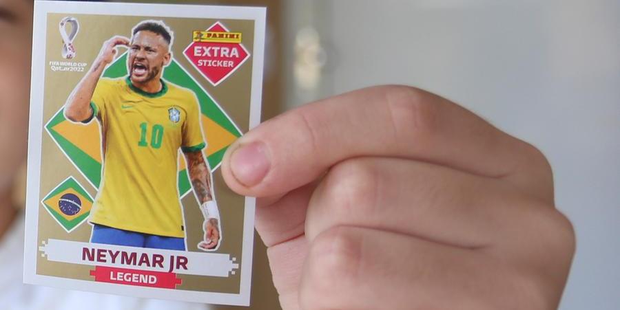 Figurinha Extra Neymar Jr Ouro Legend Copa do Mundo Original