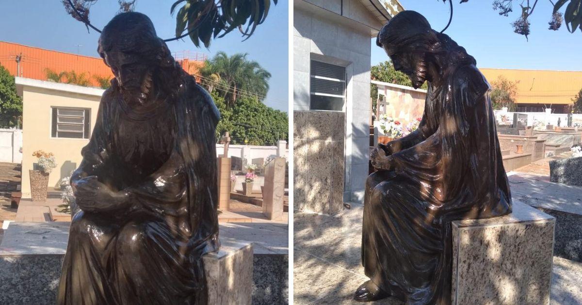 Estátua de bronze é roubada de praça em Belém, Pará