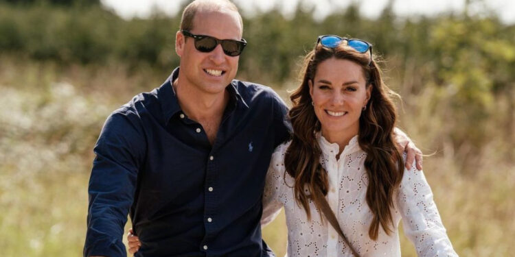 príncipe William e esposa